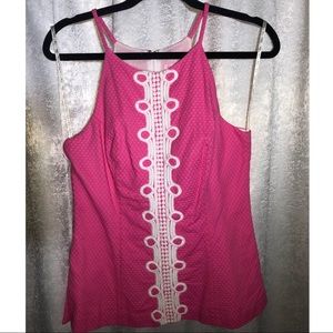 Lily Pulitzer Pink Annabelle Tank Top